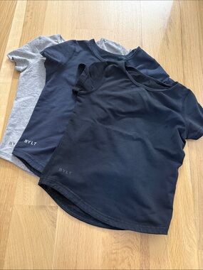 Boys Navy, Gray and black  Short Sleeve Tee Set